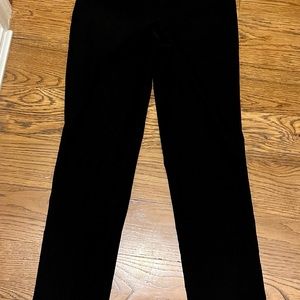 Flat front pull on straight leg trousers